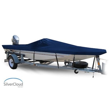 Eevelle Boat Cover JON BOAT Open, Outboard Fits 16ft 6in L up to 72in W Navy SCOJB1672B-NVY